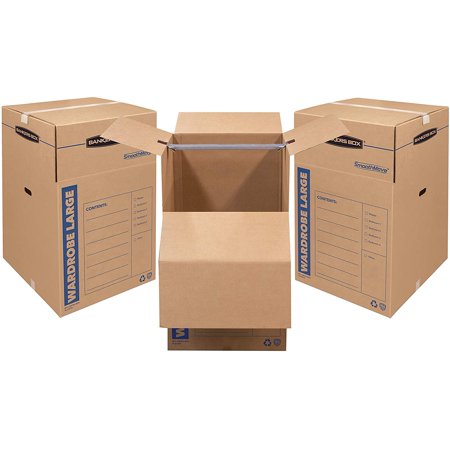 Bankers Box Smoothmove Wardrobe Moving Boxes Tall 24 X 24 X 40 Inches 3 Pack 7711001 Walmart Canada