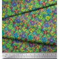 thumbnail image 3 of Soimoi polyester Crepe Fabric Aster Flower Print Fabric by Yard 52 Inch Wide, 3 of 3