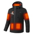 thumbnail image 4 of YABCSAZ Heated Jackets for Women&Mens 11 Heating Zones 2 Control Hooded Jacket USB Charging Lightweight Water&Wind Resistant Couple Heated Rain Jacket Electric Outdoors Coats Halloween Gifts, 4 of 5