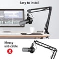 thumbnail image 2 of Soporte de brazo para micrófono SUNMON para Fifine K688 con adaptador y cable, 2 of 7