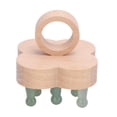 thumbnail image 2 of Pongnas Cabello Masajeador Del Cuero Cabelludo, Masajeador De Cuero Cabelludo Portátil De Madera De Madera Masaje Del Cuero Cabelludo Ergonómico De Cuatro Hojas De Trébol Peine, 2 of 7