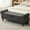 DarkGray, variant on Weture 51-Inch Chenille Upholstered Bench with Storage and Nailhead Trim, Beige