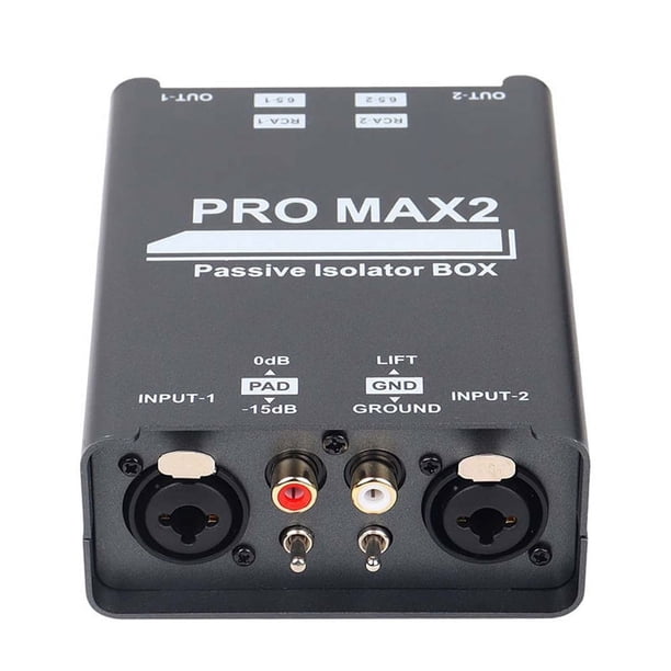 Aislador de Audio de 2 Vías Eliminador de Ruido de Corriente de Audio XLR 6.5 Mezclador Lotus Isolator Transmisión en