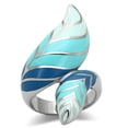 thumbnail image 1 of High polished (no plating) Stainless Steel Ring with Epoxy in Multi Color for Women Multi Color Stone Color Style TK838 Size 7, 1 of 4