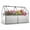 Silver, variant on LIVIZA 3 in 1 Galvanized Raised Garden Bed with Cover, 68 x 33 x 21 in Rectangular Metal Planter Box Kit Outdoor for Growing Flowers Vegetables,Silver