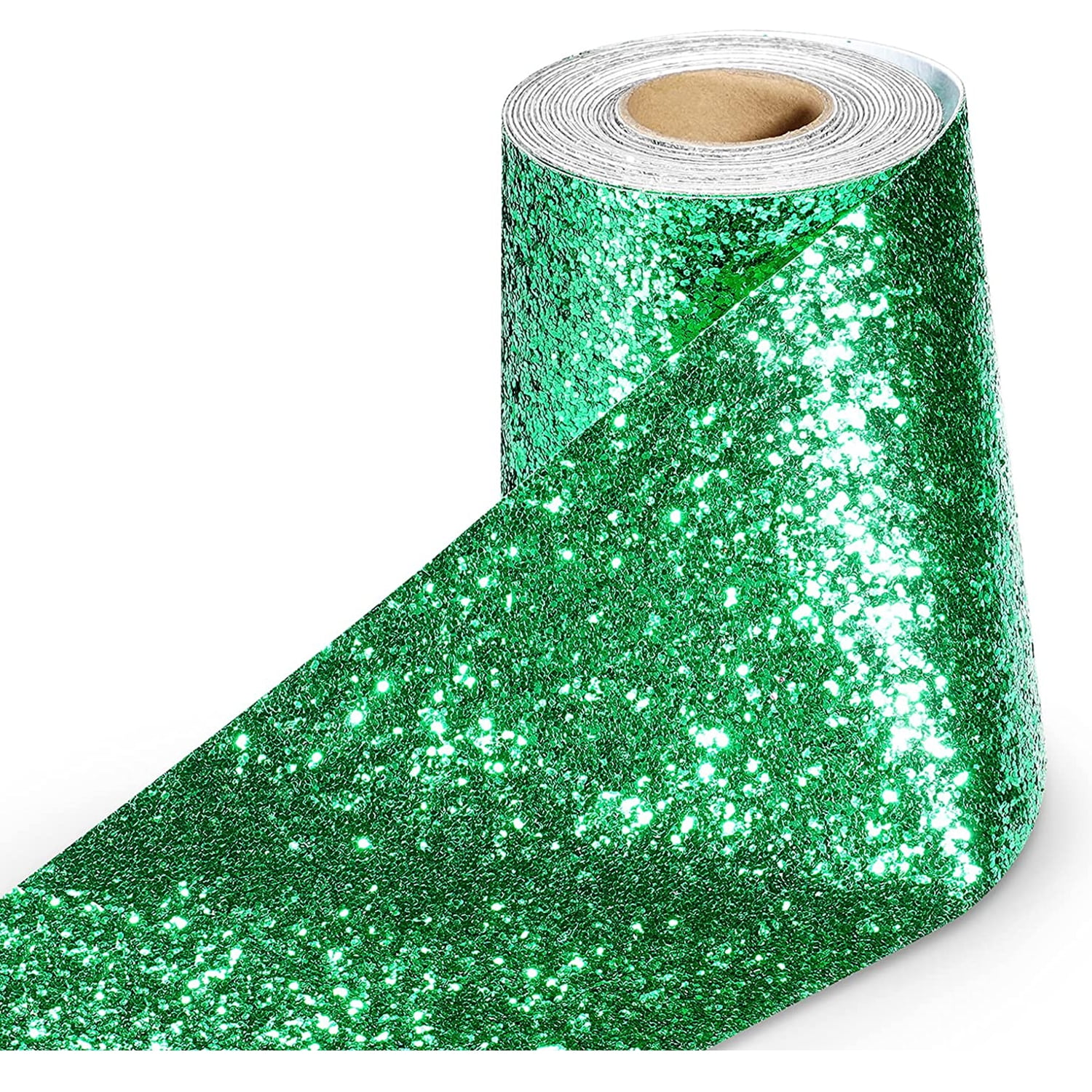 Glitter Wallpaper Border Green Decorative Sequins Sparkle Wall Border