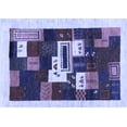 thumbnail image 1 of Ahgly Company Indoor Rectangle Abstract Blue Contemporary Area Rugs, 8' x 10', 1 of 4