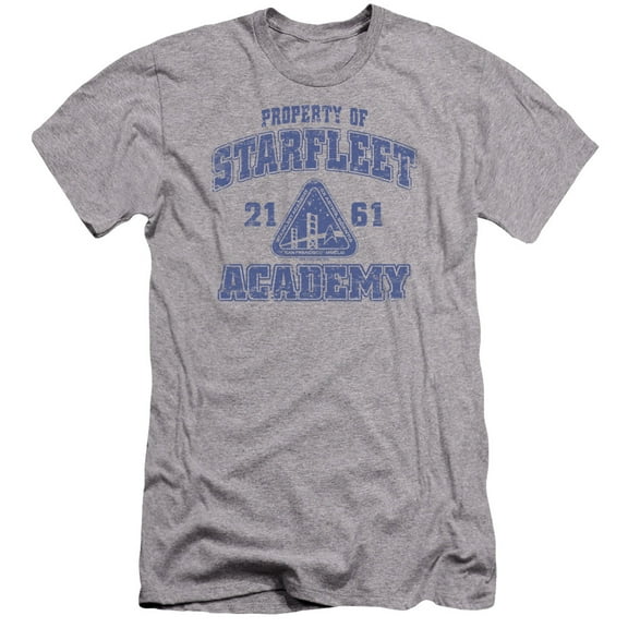 Star Trek Old School Premium Canvas Adult Slim Fit 30/1 T-Shirt Athletic Heather