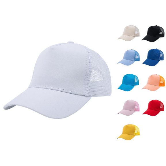 XINXIAOO Boys Girls Kids Quick Dry Performance Run Hat White Lightweight Adjustable Sports Cap UPF 50 Sun Protection Baseball Cap