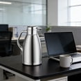 thumbnail image 4 of TIELUTT 1 Pcs Carafe à Café Thermique en Acier Inoxydable Carafe à Café Isolée Design Élégant Tasses à Double Paroi Verres Réutilisables avec Poignée Verres de Régime Verres Réutilisables Ensemble de Tasses en Verre Végane, 4 of 5