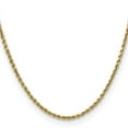 thumbnail image 3 of Diamond2Deal 10K Yellow Gold 2.5 mm Semi-solid Diamond-cut Rope Chain Necklace for Women 24", 3 of 7
