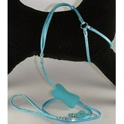 Beau Nouveau - Step-In Dog Harness & Leash - Electric Blue Leather - Small