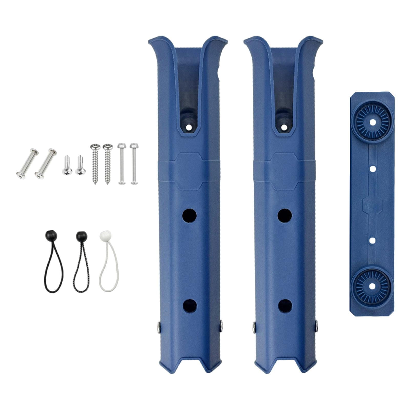 Yunhgft 2 Tube Rod Holder with Mounting Screws Sturdy Adjustable Fishing Rod Pole Holder blue