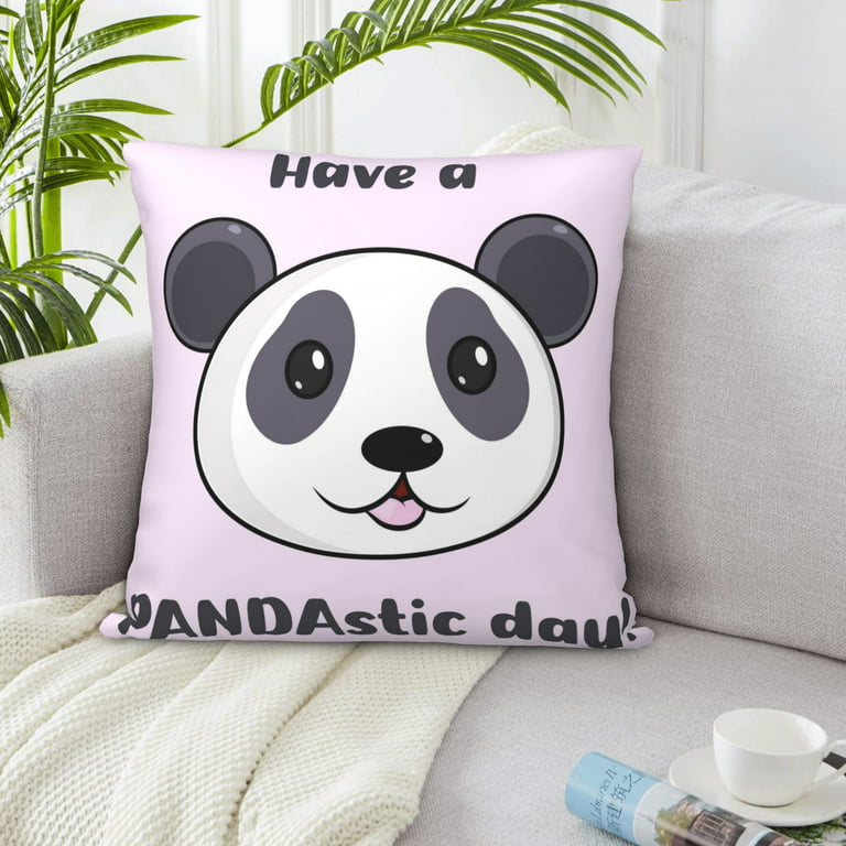 ZICANCN Decorative Throw Pillow Covers , Giant Panda Couch Sofa Decorative  Knit Pillow Covers for Living Room Farmhouse 18x18 