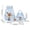 Light Blue, variant on Kapibala Cute Animal Backpack 3-Piece Set, Spacious, Adjustable, Lightweight, 15x11x5 in