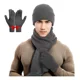 thumbnail image 1 of 3 Conjunto Gorro Bufanda Guantes Frío Tejido Lana Unisex, 1 of 7