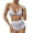 White, variant on Women's High Waisted Bikini V Neck Sexy Strap Color Embellishment Swimsuit Two Pieces Lace up Bathing Suit Bras Sets for Women Set with Garter Bras Sets for Women with Robe Crotchless White S