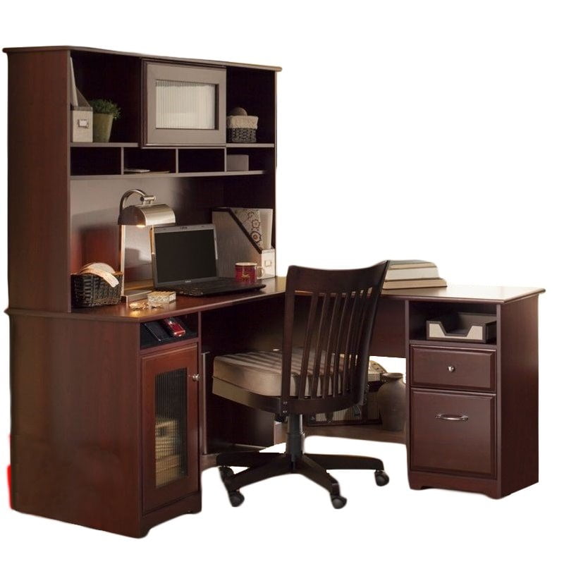 Trent Home Highcroft 60 L Shaped Desk With Hutch In Harvest