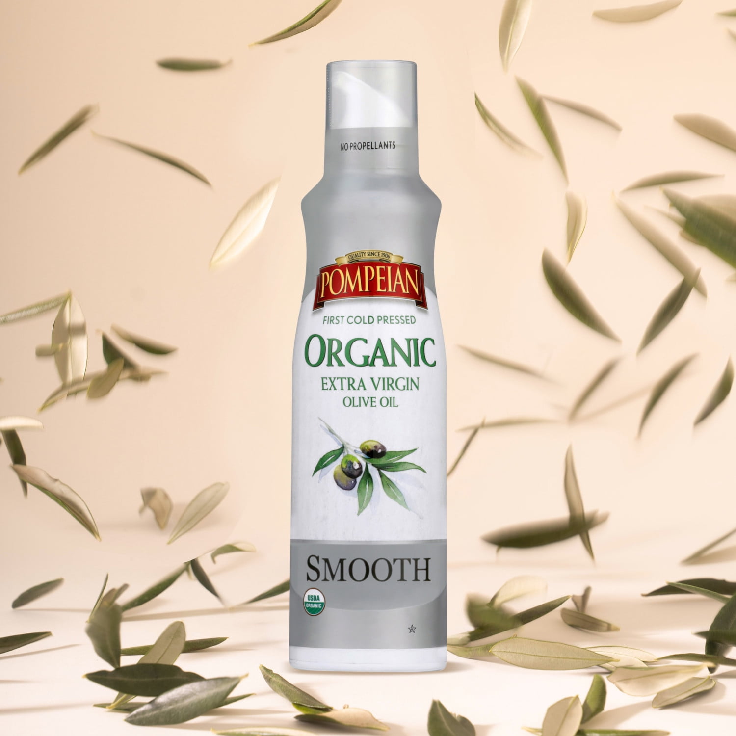 (6 pack) Pompeian Organic Smooth Extra Virgin Olive Oil Cooking Spray - 5 fl oz, 1 Count