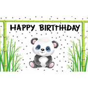 LUUFILx Cute Panda Background Cartoon Bamboo Panda Birthday Banner Decorated with Panda Birthday Party Supplies for Birthday Party