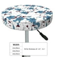 thumbnail image 4 of Kdxio Lilies Flowers Print Stool Covers Round,Stretch Round Bar Stool Covers Washable Bar Stool Cushion Slipcover for 12-15 Inch Chair, 4 of 7