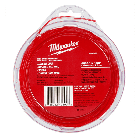 Milwaukee 49-16-2712.080" x 150 Ft. Trimmer Line