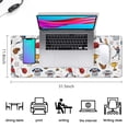 thumbnail image 5 of Long Mouse Pads for Desk,White Baseball Elements Pattern Desk Mats on Top Of Desks, Desk Mouse Pad Extra Large with 3mm Non-Slip Base and Stitched Edge for Gaming,Office,Work,Home 31.5"x11.8", 5 of 6