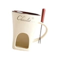 thumbnail image 2 of Taza para fondue, taza para derretir chocolate con tenedor, para bodas, ligera Blanco, 2 of 6