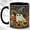 Black, variant on Witch Ghost Coffee Mug, Folk Pumpkin Mug, Ceramic 11 oz