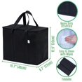 thumbnail image 4 of VENO Paquete de 2 bolsas térmicas y bolsas de comestibles aisladas para entrega de alimentos, refrigerador plegable, bolsas de compras reutilizables para comestibles con cremallera, plegable, resisten, 4 of 5