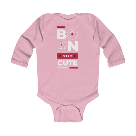 Rabbit Skins Born To Be Cute Infant Long Sleeve Bodysuit