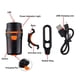 thumbnail image 5 of luz, luz delantera de bicicleta superbrillante, linterna para bicicleta, luz LED recargable por USB, luces delanteras y traseras para bicicleta (negra), 5 of 5