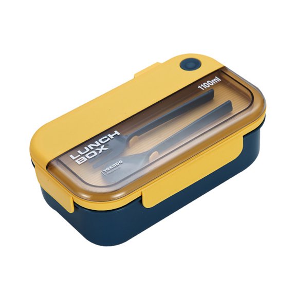 Meitianfacai Bento Box Adult Lunch Box, Lunch Containers with 2 Compartments, Lunchable Food Container with Utensils, Microwave & Dishwasher Safe