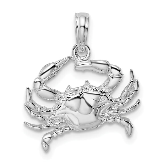 Sterling Silver Crab Pendant for Men and Women, Marine Life Necklace or Bracelet Charm, Zodiac Cancer Astrology Jewelry, Ocean Symbol of Protection and Resilience