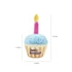 thumbnail image 3 of Juguete chirriante de pastel de cumpleaños para perro | Peluche de algodón suave y masticable | Juguete de peluche seguro y no tóxico | Colores azul y blanco | Perfecto para fiestas de cumpl, 3 of 5
