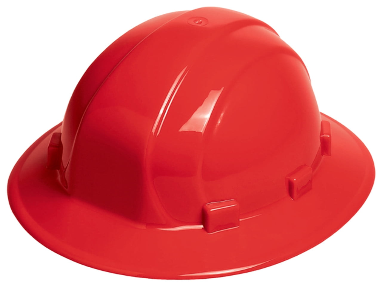 Erb Omega Ii Full Brim Ratchet Suspension Hard Hat - Red