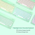 thumbnail image 3 of 7-Color Backlit Bluetooth Keyboard Folio with Pencil Holder for 11-inch iPad Air M2/M3/M4 (2024/2025/2026), iPad Air 4th & 5th Generation,Green, 3 of 8