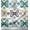 Teal Green, variant on Soimoi Poly Georgette Fabric Ikat Kilim Printed Fabric 1 Yard 42 Inch Wide
