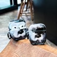 thumbnail image 3 of AMERTEER Silicone Hard Shell Case for AirPods 1/2/3/4 & Pro/Pro 2  Black Marbled Design  Shockproof Protective Cover with MagSafe Compatibility, 3 of 3