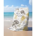thumbnail image 4 of Yellow Grey Botanical Beach Towels Oversized Super Absorbent, Spring Floral Watercolor Lightweight Bath Towel Quick Dry Sets For Bathroom/Pool/Rv Camping/Beach Play/Gym Room/Picnic 30"x60", 4 of 8