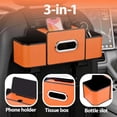 thumbnail image 4 of Multifunctional Car Seat Back Storage Box With Tissue Holder 2 Cup Holders & Bags Hooks Non Woven Car Organizer For Tidy Back Seat, 4 of 6