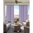 thumbnail image 4 of Purple Blackout Curtains 45 Inches Long for Bedroom, Country French Rustic Buffalo Plaid Modern Art Thermal Insulated Room Darkening Black Out Window Curtain Panels Grommet Drapes for Living Room, 4 of 8