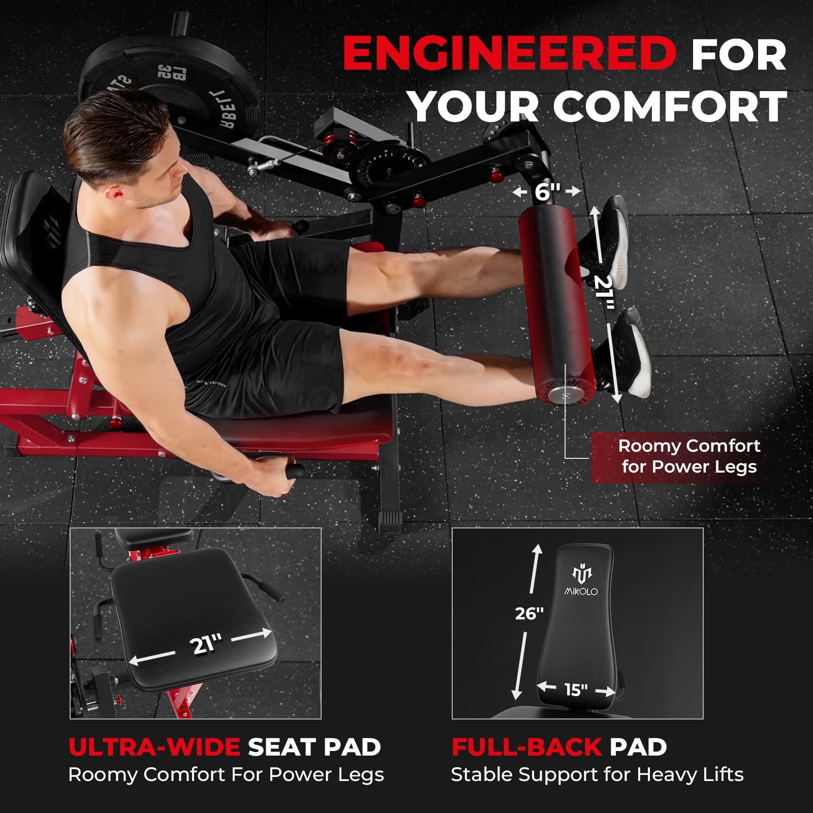 Syedee Leg Extension and Curl Machine, Seated Leg Extension and Lying Curl Machine for Home Gym, Leg Workout with Cable System with 230 Weight Plates