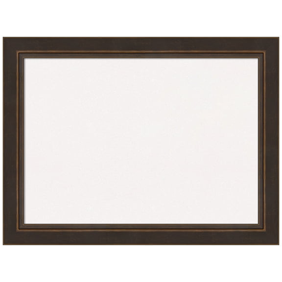 Amanti Art White Cork Board Wood Framed Lara Bronze Bulletin Board 32 in. x 24 in.