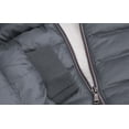 thumbnail image 3 of Men’s Sherpa Lined Lightweight Hooded Zipper Insulated Quilted Puffer Jacket (RJJ02 - Dark Grey, S), 3 of 4