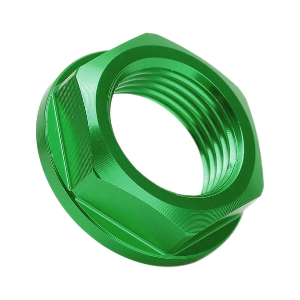 Tuerca del eje de la rueda delantera de la motocicleta M18x1.5 Reemplazo de aluminio para KAWASAKI KLX450R 08-19Verde