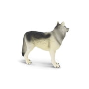 Safari Ltd. Gray Wolf Figurine - Realistic 4.8 Figure - Educational Toy for Boys, Girls, Kids Ages 3+