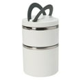 thumbnail image 4 of Kitchen Details 26328-WHITE 2 Tier Round Twist Inox Isotherme Boîte à Lunch&44; Blanc, 4 of 10