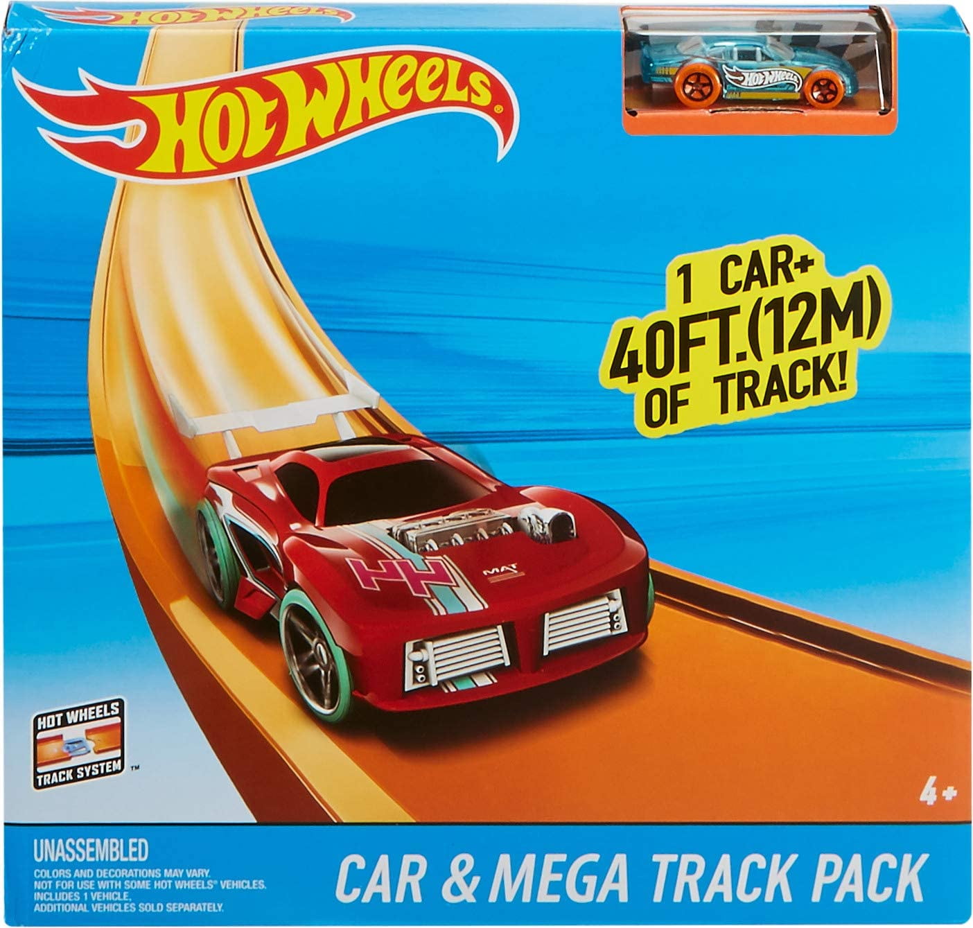 Hot Wheels Car & Mega Track Pack