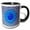 Black/White, variant on 3drose, Islamic Pottery Designs. Madaba, Jordan, 11oz Two-tone Blue Mug